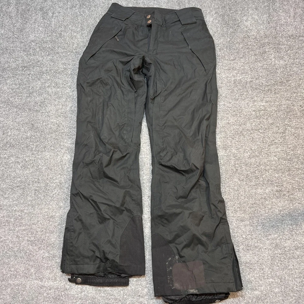 Columbia Snow Pants Mens Medium Black Insulated Ski Waterproof Zip Pockets